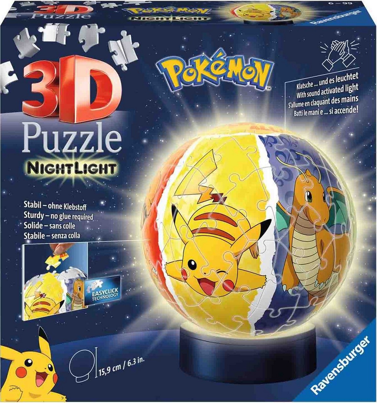 Puzzle 3D luminos. Pokemon