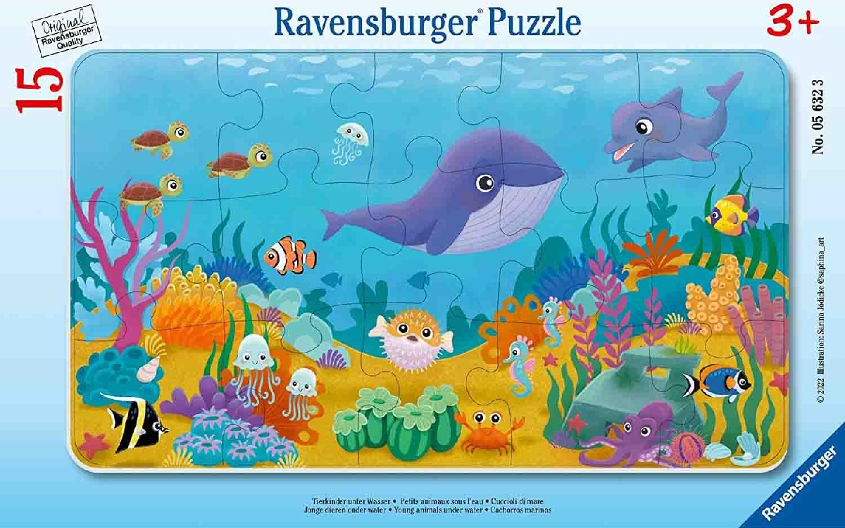 Puzzle tip rama. Animalute marine