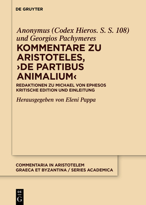 Kommentare zu Aristoteles, >De partibus animalium - Anonymus (codex Hieros S S 108) Pa