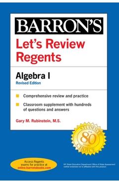 Coperta cărții 'Let's Review Regents: Algebra I, Fourth Edition - Gary M. Rubinstein'