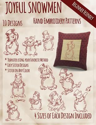 Joyful Snowmen Hand Embroidery Patterns - Stitchx Embroidery