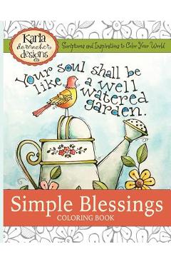 Coperta cărții 'Simple Blessings: Coloring Designs to Encourage Your Heart - Karla Dornacher'