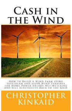 Coperta cărții 'Cash in the Wind: How to Build a Wind Farm using Skystream and 442SR Wind Turbines for Home Power Energy Net-Metering'
