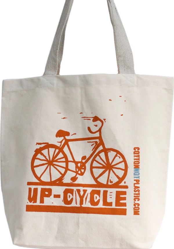 Sacosa bumbac Up-Cycle: Portocaliu