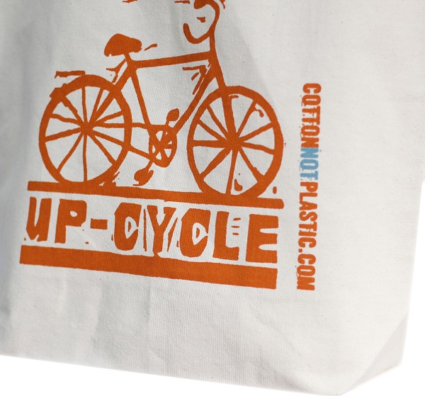 Sacosa bumbac Up-Cycle: Portocaliu
