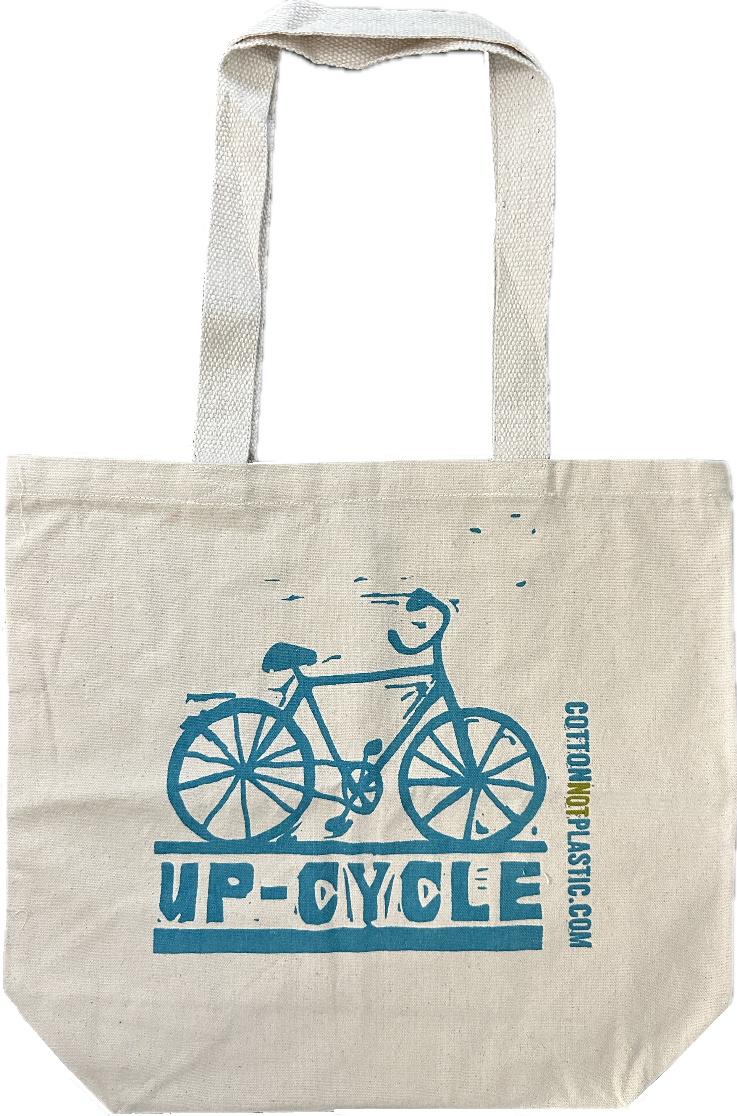 Sacosa bumbac Up-Cycle: Albastru