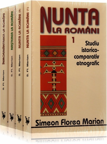 Coperta cărții 'Set nunta, nasterea, inmormantarea la romani - 4 Vol - Simeon Florea Marian'