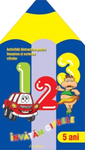 Coperta cărții '1 2 3 invatam cifrele - 5 Ani'