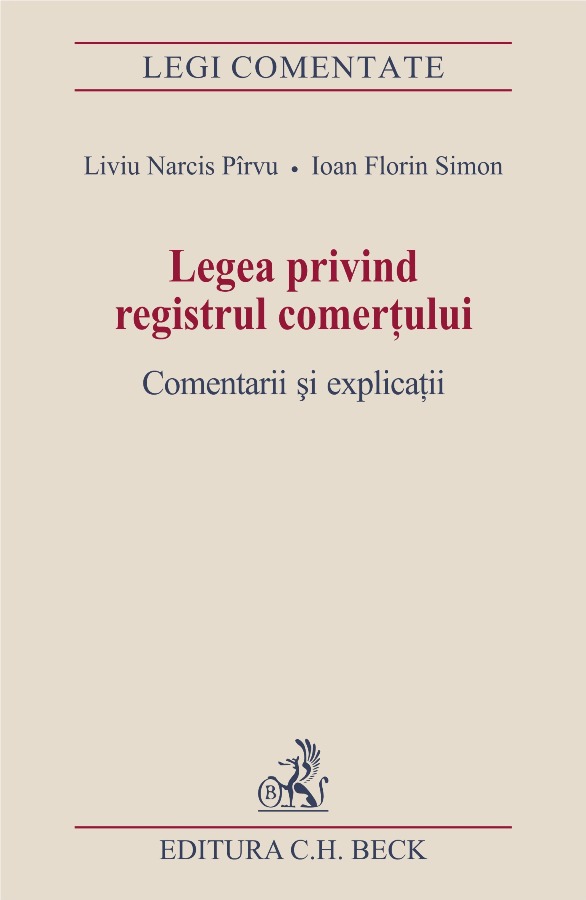 Legea privind registrul comertului - Liviu Narcis Pirvu, Ioan Florin Simon