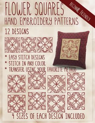 Flower Squares Hand Embroidery Patterns - Stitchx Embroidery