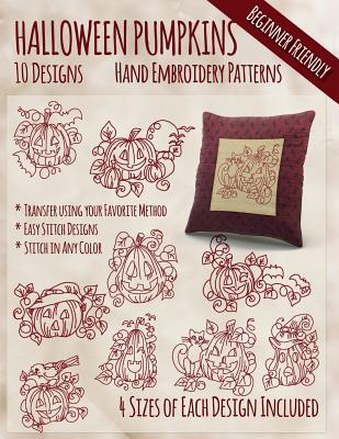 Halloween Pumpkins Hand Embroidery Patterns - Stitchx Embroidery