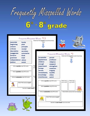 Coperta cărții 'Frequently Misspelled Words (6th grade - 8th grade) - C. Mahoney'