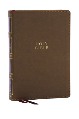 KJV Holy Bible: Compact Bible with 43,000 Center-Column Cross References, Brown Leathersoft W/ Thumb Indexing (Red Letter, Comfort Print, King James V - Thomas Nelson