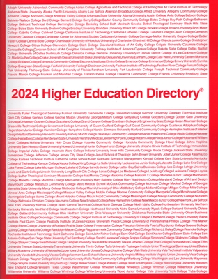 Higher Education Directory 2024 - Higher Education Publications Inc