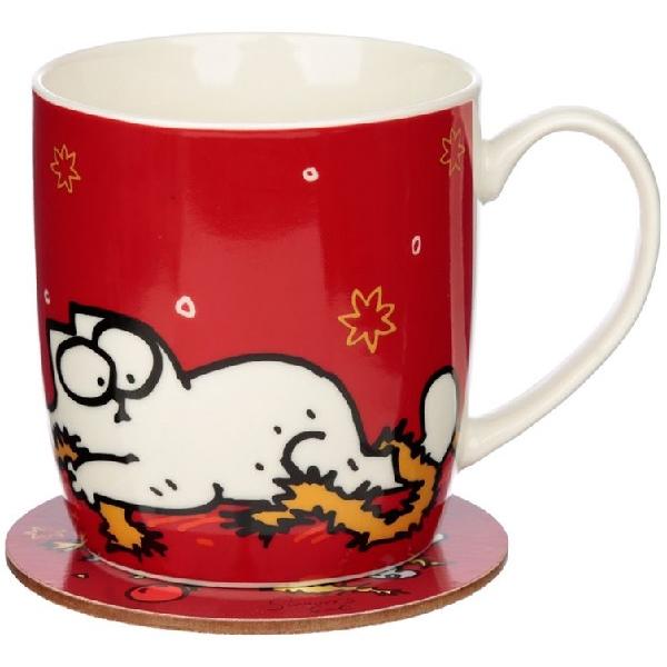 Cana + coaster: Simon's Cat. Christmas