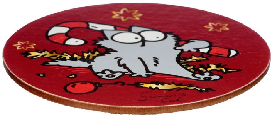 Cana + coaster: Simon's Cat. Christmas