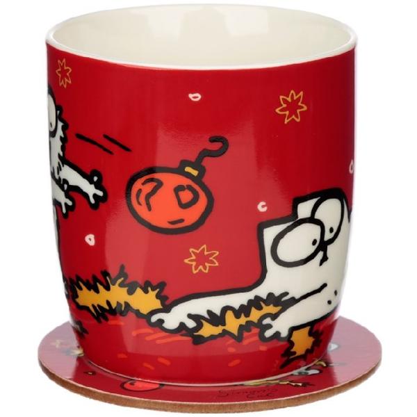 Cana + coaster: Simon's Cat. Christmas