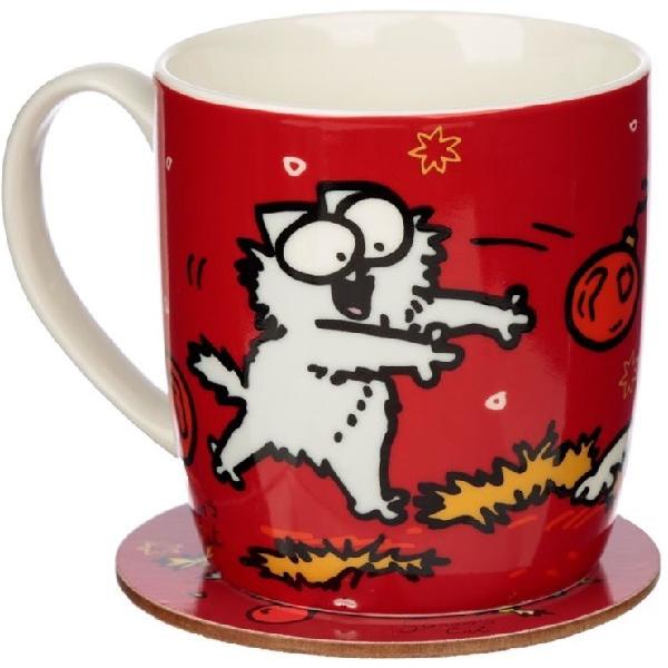 Cana + coaster: Simon's Cat. Christmas