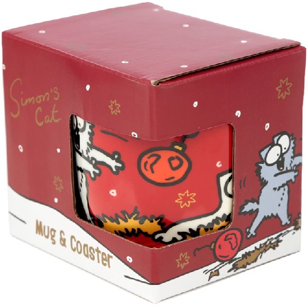 Cana + coaster: Simon's Cat. Christmas