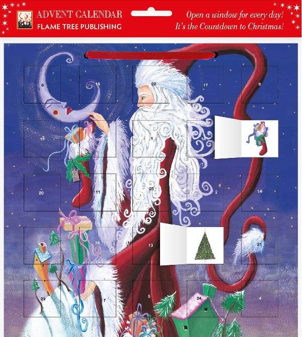 Calendar Advent: Santa and The Moon with Stickers