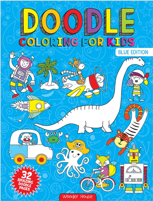Doodle Coloring for Kids: Blue Edition - Wonder House Books