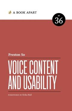 Coperta cărții 'Voice Content and Usability - Preston So'