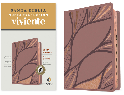 Santa Biblia Ntv, Edición Personal, Letra Grande (Sentipiel, Rosado Metálico, Índice) - Tyndale