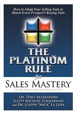 Coperta cărții 'The Platinum Rule for Sales Mastery - Tony Alessandra'