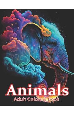 Coperta cărții 'Animals Adult Coloring Book: Stress Relieving Animal Coloring Book - Lipon Books'