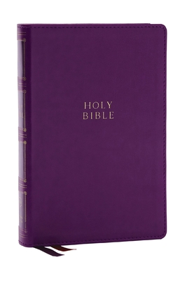 KJV Holy Bible: Compact Bible with 43,000 Center-Column Cross References, Purple Leathersoft W/ Thumb Indexing (Red Letter, Comfort Print, King James - Thomas Nelson