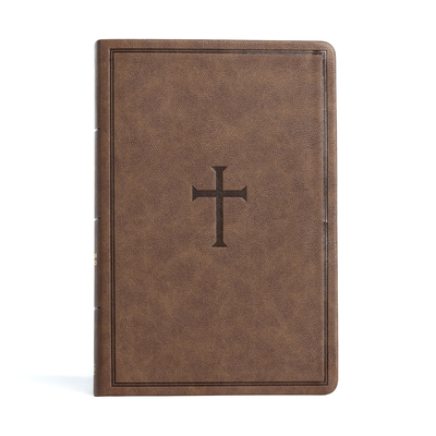 CSB Giant Print Reference Bible, Brown Leathertouch, Indexed - Csb Bibles By Holman
