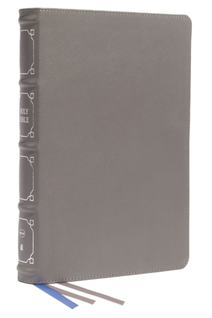 Nkjv, Reference Bible, Classic Verse-By-Verse, Center-Column, Genuine Leather, Gray, Red Letter, Thumb Indexed, Comfort Print: Holy Bible, New King Ja - Thomas Nelson