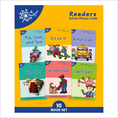 Phonic Books Dandelion Readers Set 3 Units 1-10 Sit on It (Alphabet Code Blending 4 and 5 Sound Words): Decodable Books for Beginner Readers Alphabet - Phonic Books