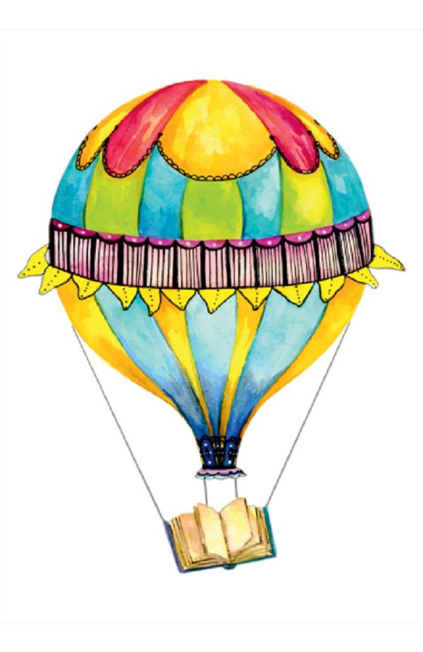 Print de arta: Balon cu aer cald. Carte