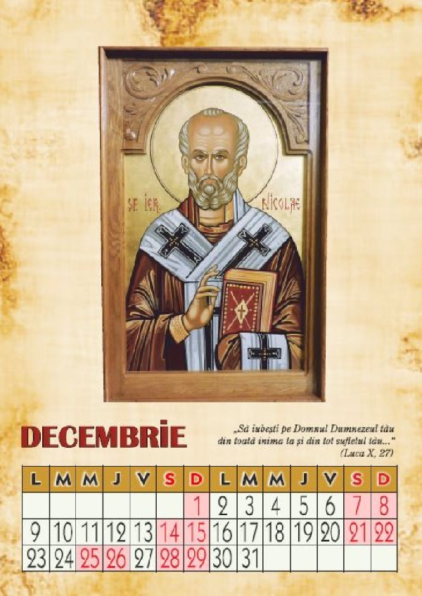 Calendar 2024: Iconostase si icoane bizantine
