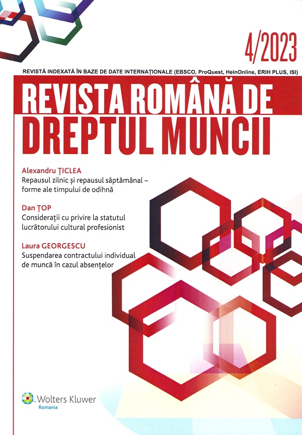 Revista romana de Dreptul Muncii Nr.4/2023