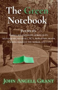 Coperta cărții 'The Green Notebook: Poems on Family, Relationships, Spirituality, Self-Enquiry, Recovery, Aca, Disruption, Death,'