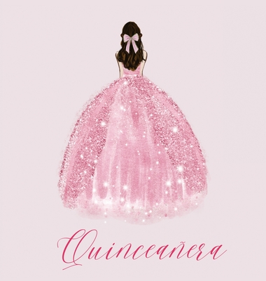 Coperta cărții 'Quinceanera Guest Book with pink dress - Lulu And Bell'