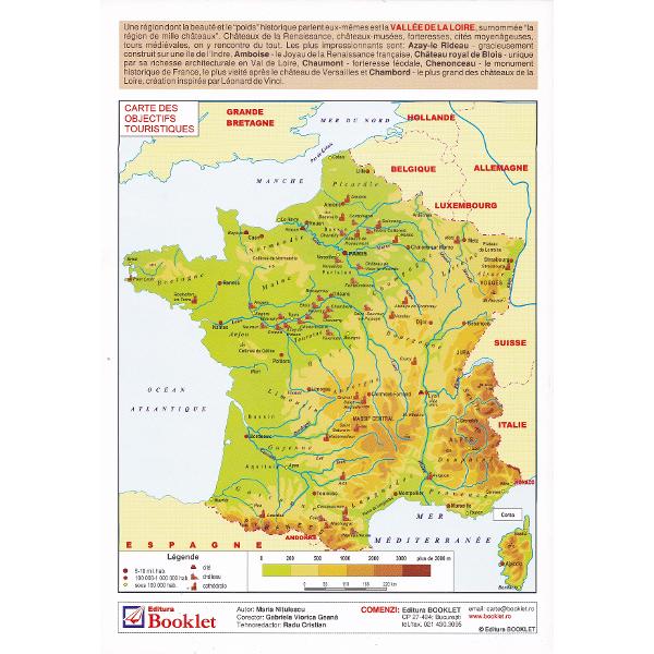 La France. Carte physique