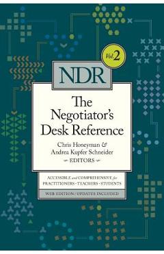 Coperta cărții 'The Negotiator's Desk Reference - Chris Honeyman'