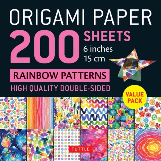 Origami Paper 200 Sheets Rainbow Patterns 6 (15 CM) - Tuttle Studio