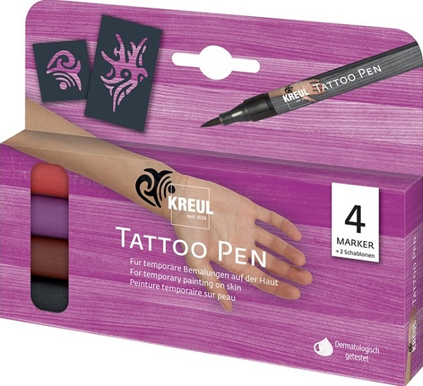 Set 4 markere pentru tatuaje: Tribals