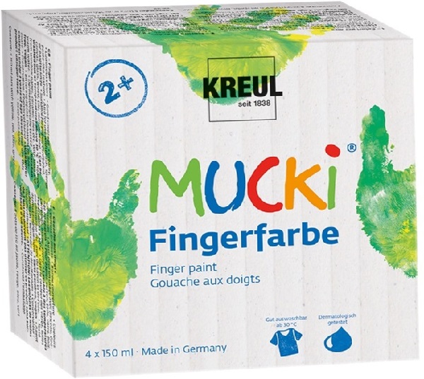 Set 4 acuarele: Finger Paint Mucki