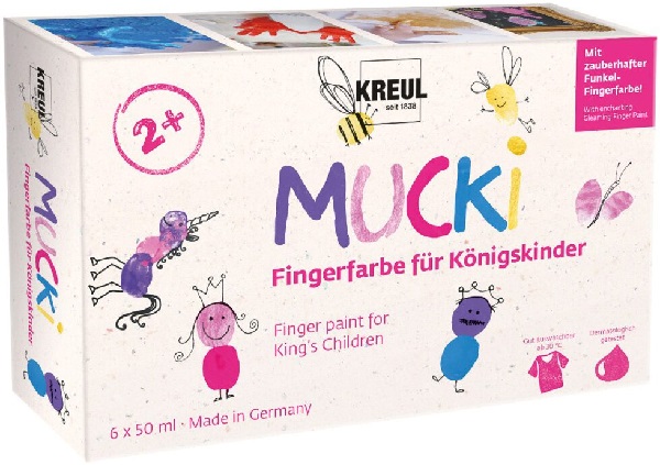 Set 6 acuarele: Finger Paint Mucki Royal Children