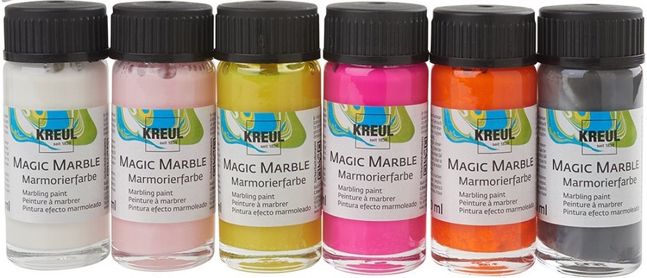 Set 6 culori acrilice Magic Marble: Neon