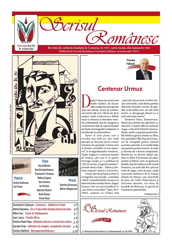 Revista Scrisul Romanesc Nr.11 din 2023