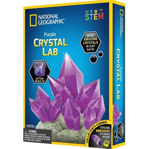 Laborator de crestere cristale Violet. Kit educativ STEM