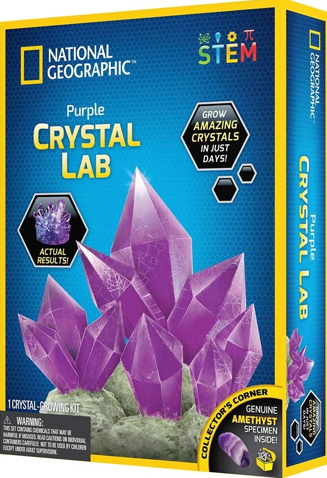 Laborator de crestere cristale Violet. Kit educativ STEM