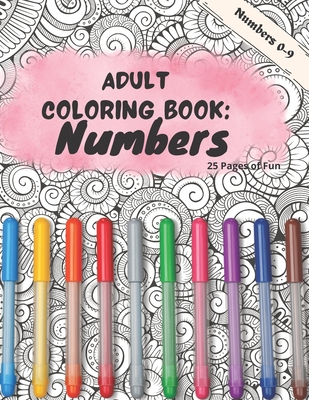 Coperta cărții 'Adult Coloring Book: Numbers - Samantha Anette'
