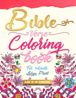 Bible Verse Coloring book for Adults Large Print - God Is In Control